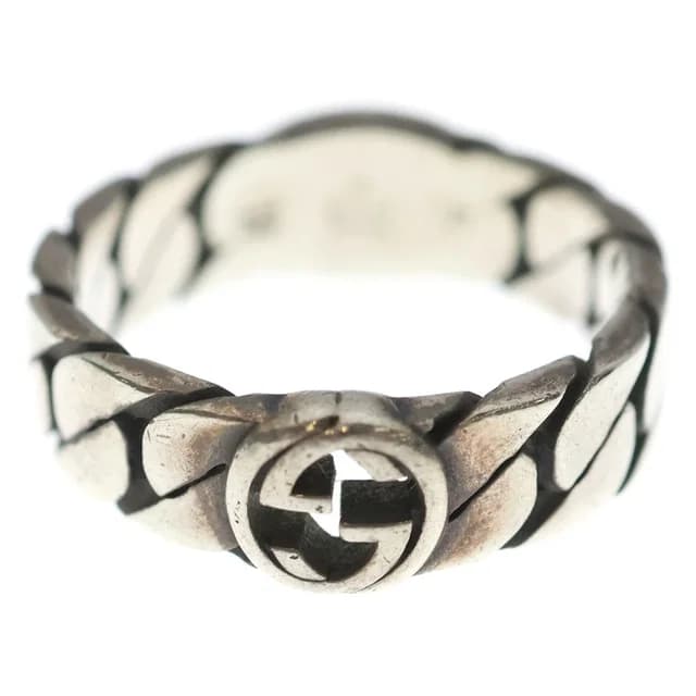 Gucci Interlocking G Chain Ring Silver in Silver from The Reluxe, photo 1 of 1
