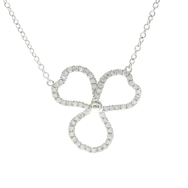 Tiffany & Co. Open Paper Flower Necklace Platinum Diamond Men,Women Fashion Necklace (Silver) in Silver Platinum from Elady, photo 1 of 1