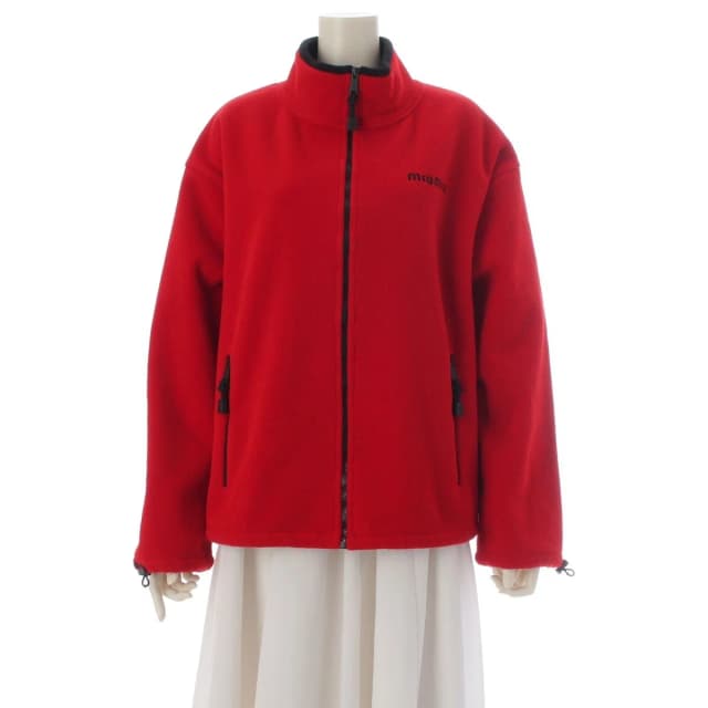 Miu Miu Fleece Full Zip Sweatshirt Shirt Top Red Black XS Jacket in Black from The Reluxe, photo 1 of 1
