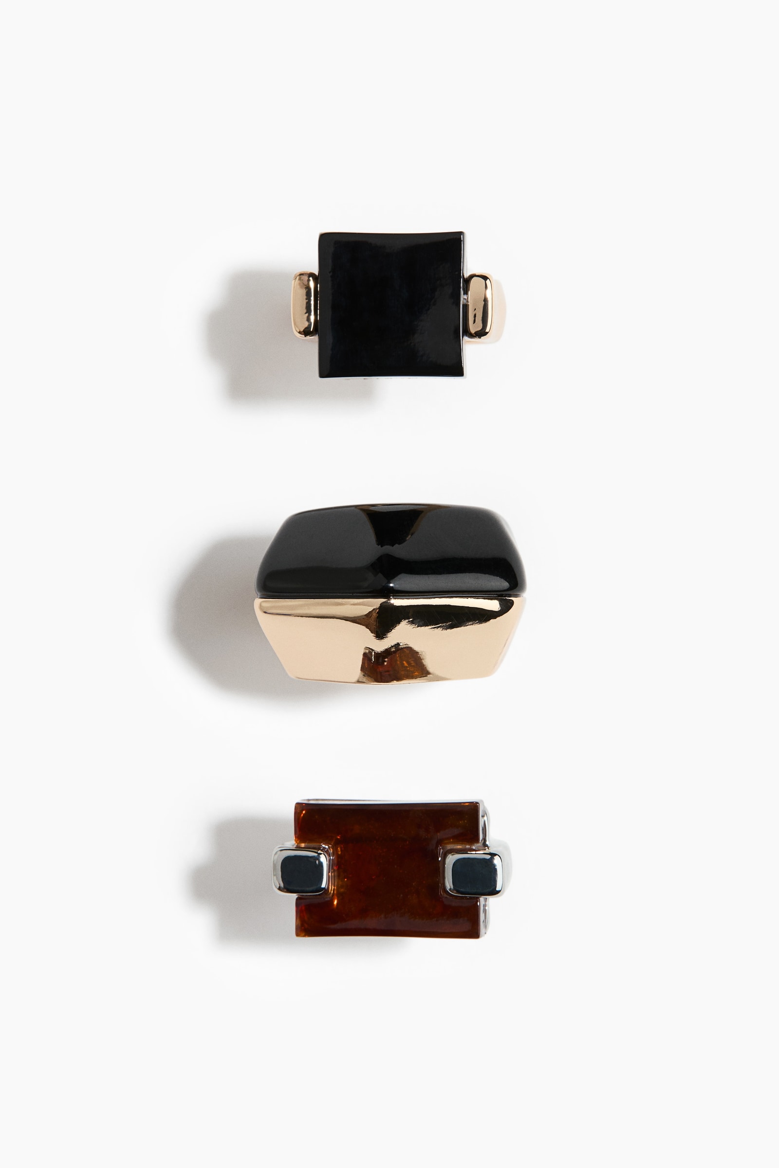 H&M 3-Pack Statement Rings, image 1 of 1 from H&M (Canada)