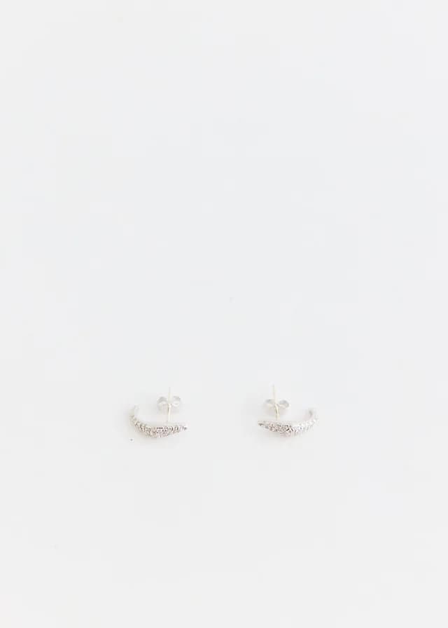 Incu Collection Organic Crystal Silver Earrings in 925 Silver, image 1 of 1 from Incu