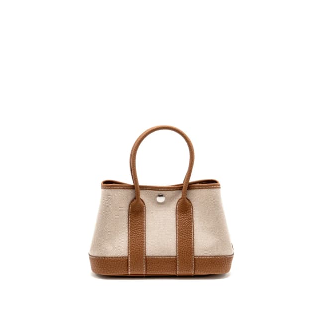 Hermès neo garden party 23 canvas/negonda ecru-beige/gold SHW stamp G in Beige Canvas from EMIER, photo 1 of 1