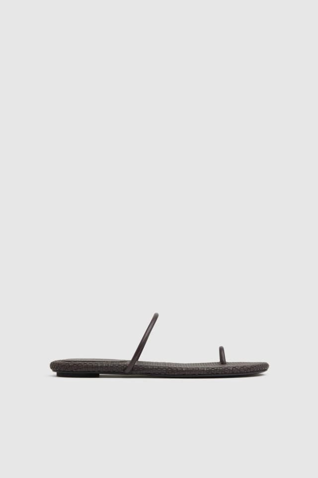 St Agni Woven Minimal Slide - Coffee, image 1 of 1 from St. Agni