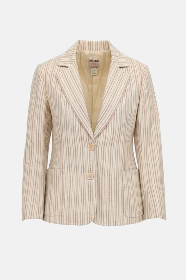Celine C. 1980s Striped Wool Blazer in Wool from VSP Consignment, photo 1 of 1
