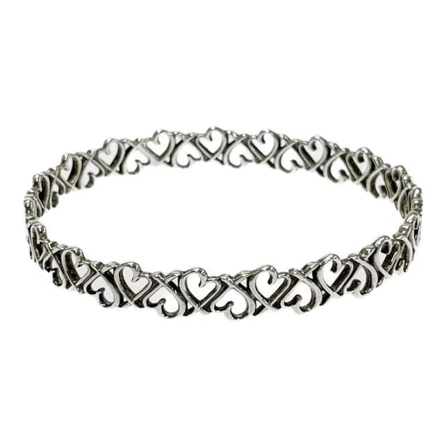 Tiffany & Co. Silver Loving Heart Bangle Bracelet in Silver from The Reluxe, photo 1 of 1