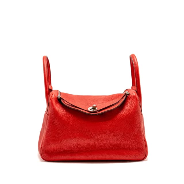 Hermès Lindy 30 Clemence Red SHW Stamp D in Red Clemence leather from EMIER, photo 1 of 1