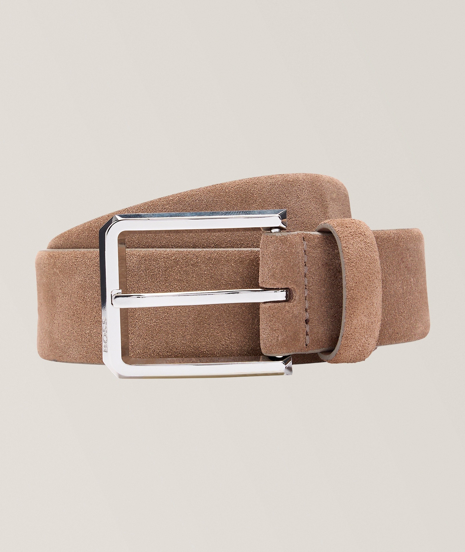 BOSS Caleb Suede Belt in Beige, image 1 of 1 from Harry Rosen