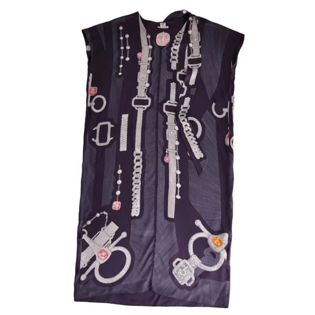 Hermès Dress All Over Pattern Twill Rene Silk in Silk from The Reluxe, photo 1 of 1