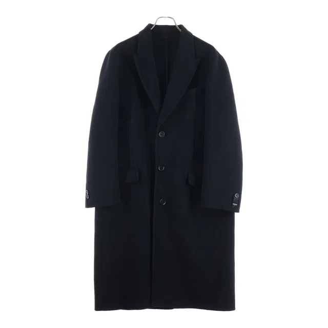 Fendi Blend Button Long Chesterfield Black in Black Wool from The Reluxe, photo 1 of 1