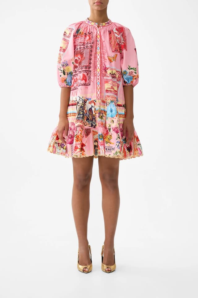 Camilla eBoutique PUFF SLEEVE SHIRT DRESS COLLAGE KINGDOM, image 1 of 1 from CAMILLA