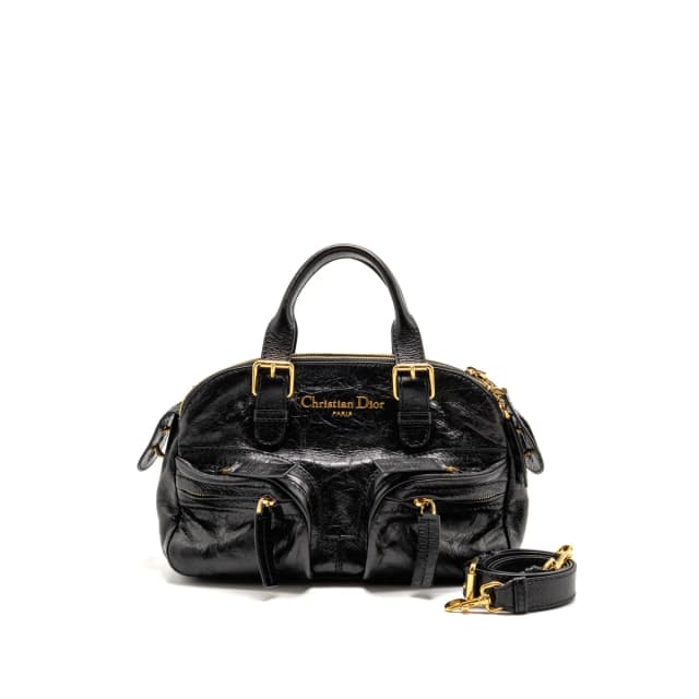 Dior Small Grand Tour Bowling Bag Crinkled Calfskin Black GHW in Black Calfskin from EMIER, photo 1 of 1