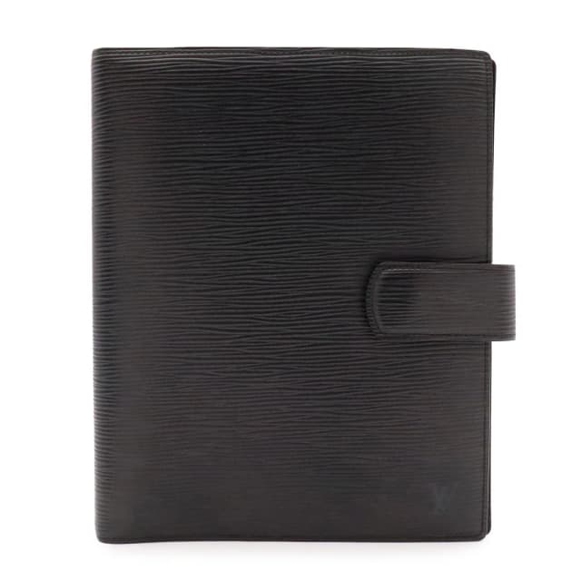 Louis Vuitton Epi Agenda GM Cover Planner Leather Noir Black Gold Ring in Black Leather from The Reluxe, photo 1 of 1