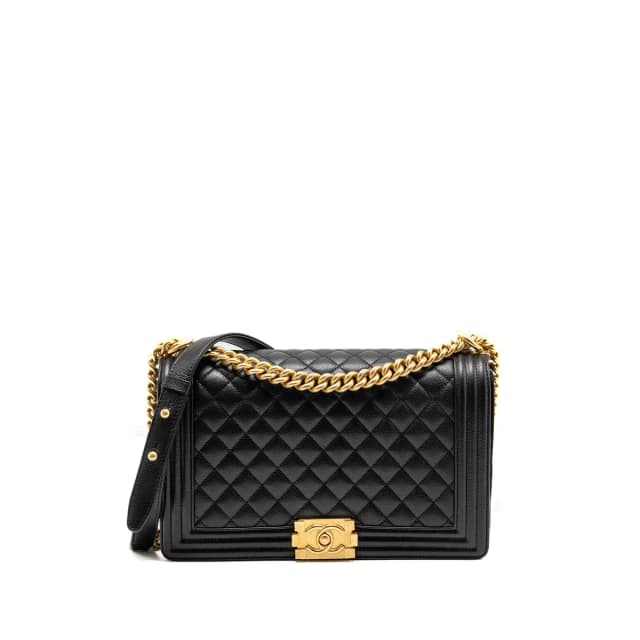Chanel New Medium boy bag Caviar Black GHW (Microchip) in Black Caviar leather from EMIER, photo 1 of 1