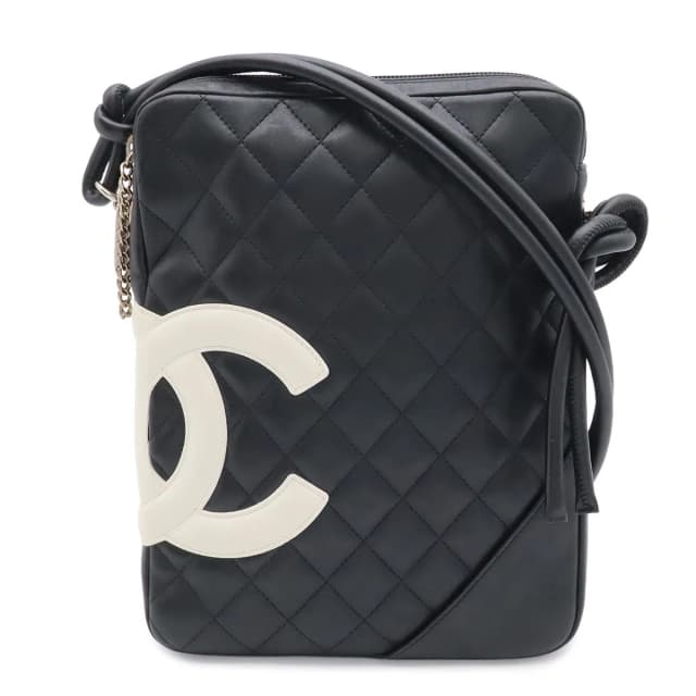 Chanel Cambon Line CC Logo Medium Pochette Shoulder Bag Crossbody Soft Calfskin in Calfskin from The Reluxe, photo 1 of 1