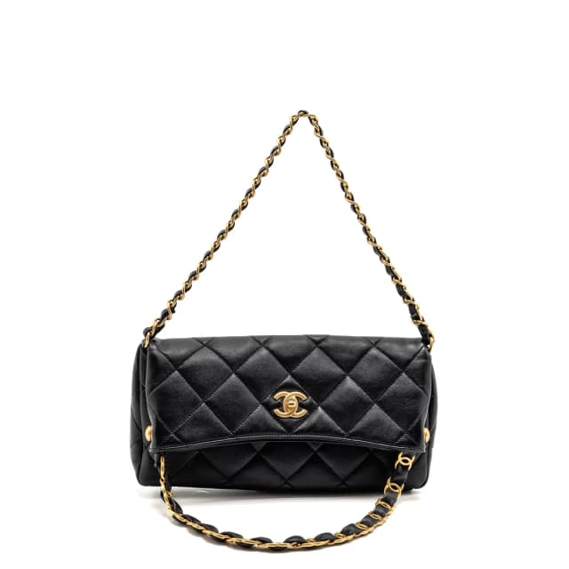 Chanel Large Hobo Bag Lambskin Black GHW (Microchip) in Black Lambskin from EMIER, photo 1 of 1
