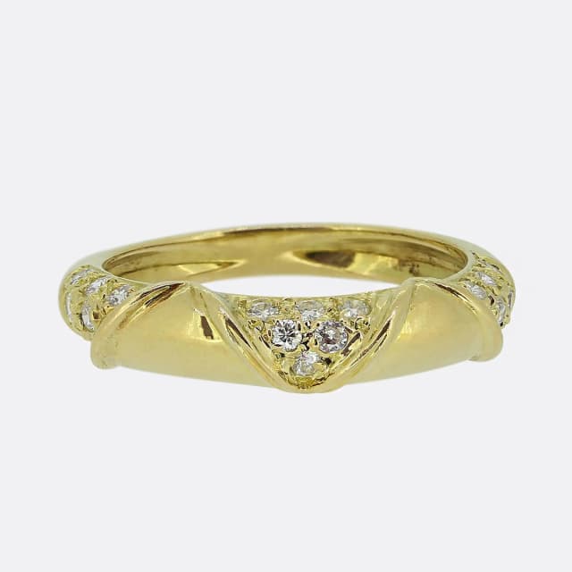 Boucheron Pavé Diamond Set Band Ring from The Vintage Jeweller, photo 1 of 1