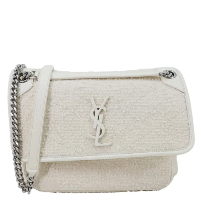 Saint Laurent Niki Medium Tweed Shoulder Bag White in White Tweed from Dallas Designer Handbags, photo 1 of 1