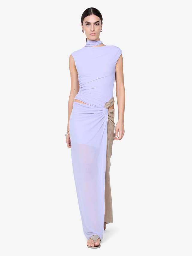 Bec&Bridge CONNI TWIST MAXI DRESS - WISTERIA/TAUPE, image 1 of 1 from BEC + BRIDGE