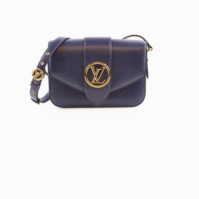 Louis Vuitton Pont 9 Dark Blue in Blue Leather from The Purse Affair, photo 1 of 1