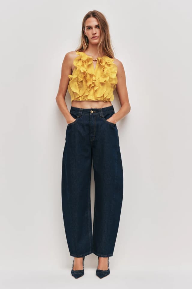 AJE Cleo Top in CHARTREUSE, image 1 of 1 from Aje