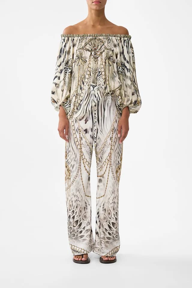 Camilla eBoutique FRILL OFF SHOULDER TOP LADY LIONHEART, image 1 of 1 from CAMILLA