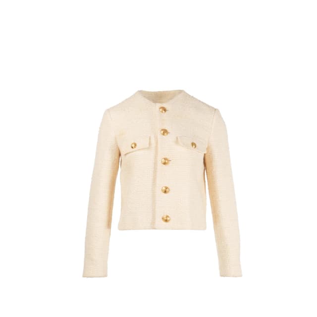 Celine size 34 tweed jacket cotton ivory in White Tweed from EMIER, photo 1 of 1