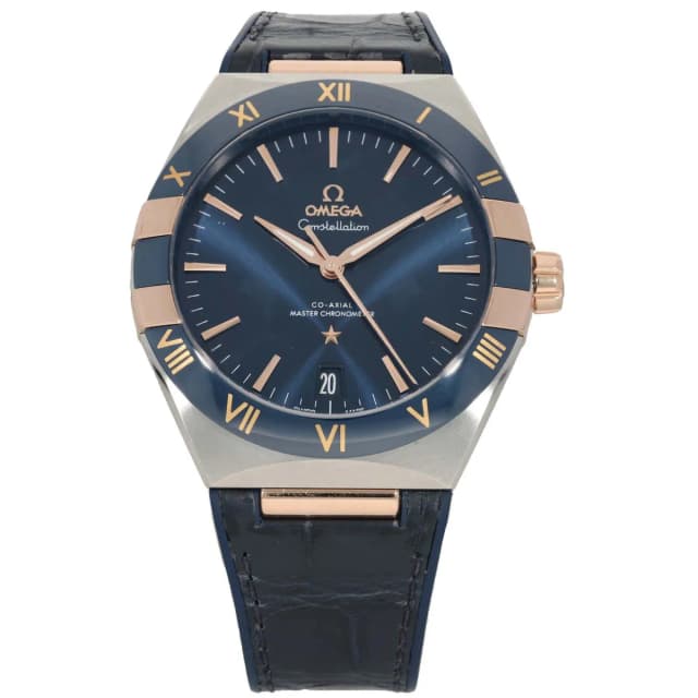 Omega Constellation 131.23.41.21.03.001 41mm Bi-Colour Watch in Leather from H&T, photo 1 of 1