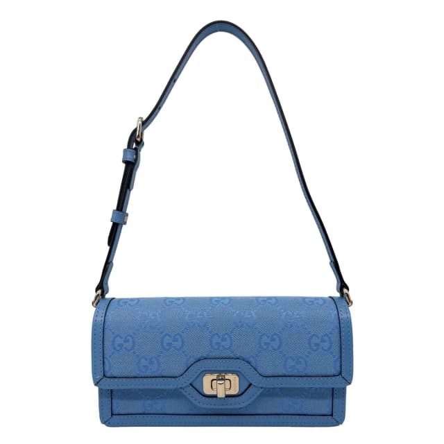 Gucci Luce Mini GG Monogram Canvas Shoulder Bag Blue 790038 in Blue Coated canvas from Dallas Designer Handbags, photo 1 of 1