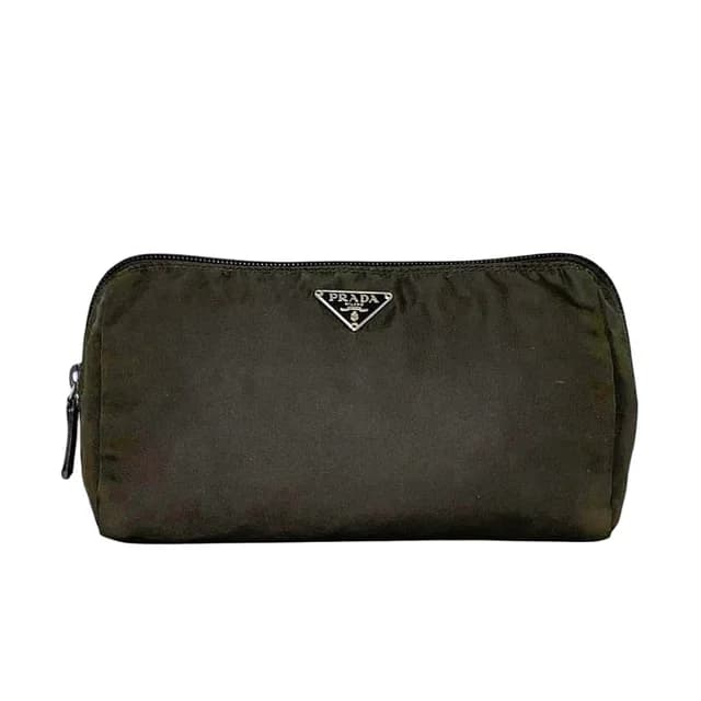 Prada Pouch Dark Brown Burnt Tessuto Case Nylon 31 Zipper in Brown Nylon from The Reluxe, photo 1 of 1