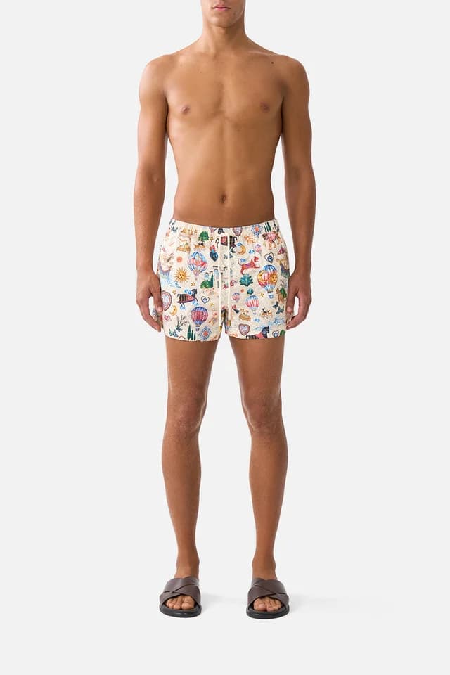 Camilla eBoutique SHORT LENGTH BOARDSHORT WITH ELASTIC WAIST KAPADOKYA KITSCH, image 1 of 1 from CAMILLA