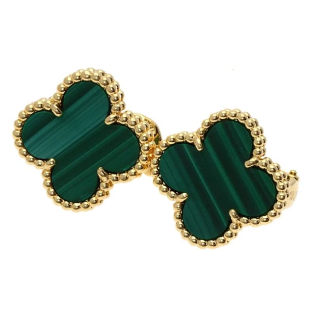 Van Cleef & Arpels Vintage Alhambra Malachite Earrings 18K from The Reluxe, photo 1 of 1