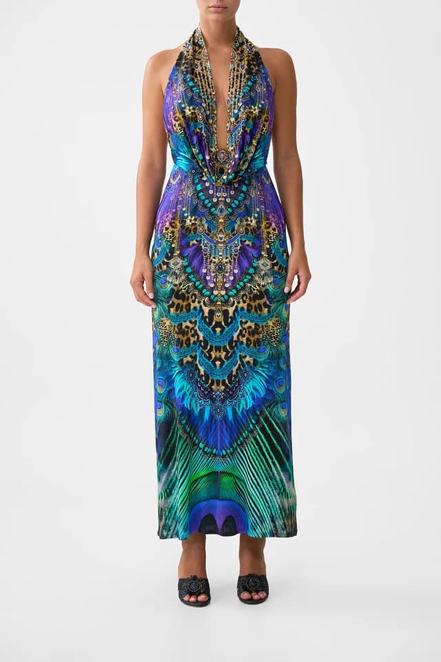 Camilla eBoutique DEEP COWL PLUNGE DRESS COSMIC ZOOLOGY, image 1 of 1 from CAMILLA