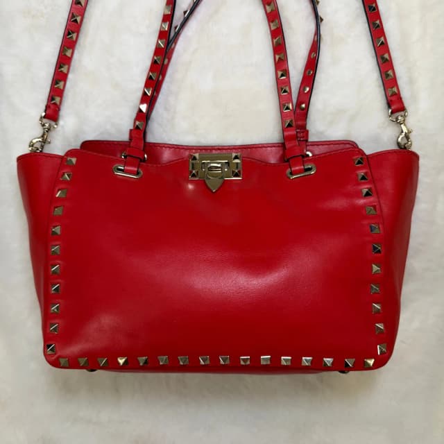 Valentino Garavani Red Leather Crossbody / Shoulder Bag in Red Leather from SparklesnDreams, photo 1 of 1