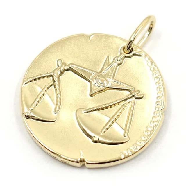 Van Cleef & Arpels 18k Yellow Gold Zodiac Medal Librae Pendant Libra Coin in Yellow from The Reluxe, photo 1 of 1