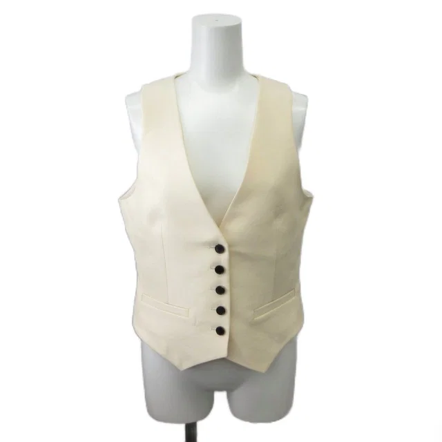 Dior Vest Silk 36 Ivory Neck PP in White Silk from The Reluxe, photo 1 of 1