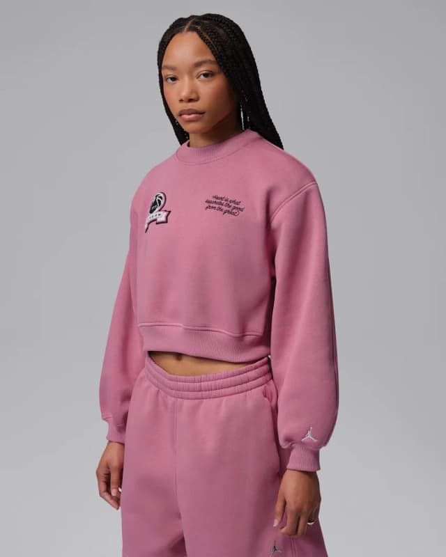 Jordan Brooklyn Fleece in Desert Berry/Sail, image 1 of 1 from Nike