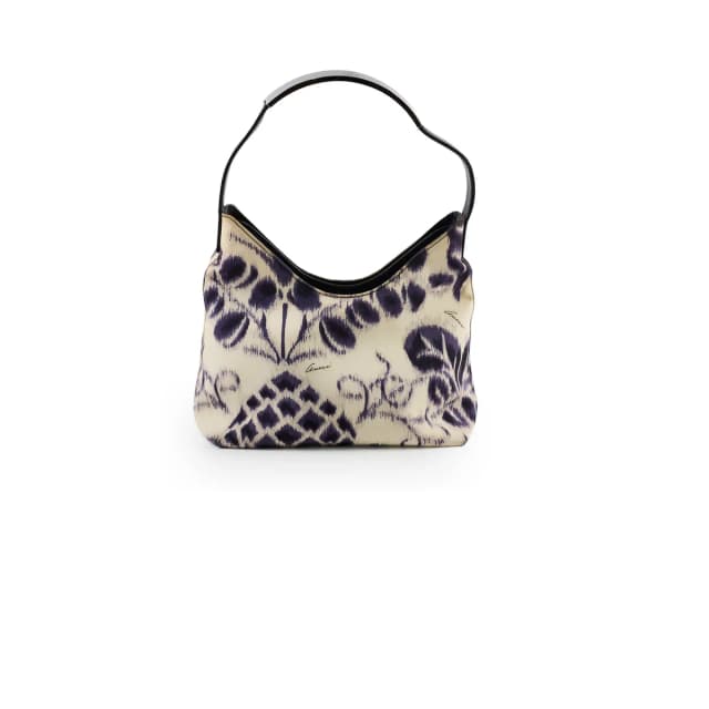 Gucci Shoulder Bag Navy/White in White Canvas from The Purse Affair, photo 1 of 1