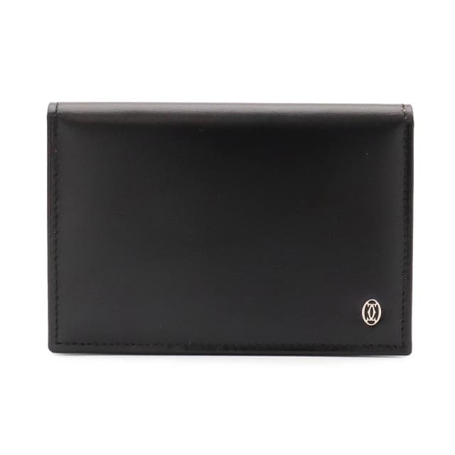 Cartier Pasha Line Card Case Business Calf Leather Black Silver in Black Calfskin from The Reluxe, photo 1 of 1