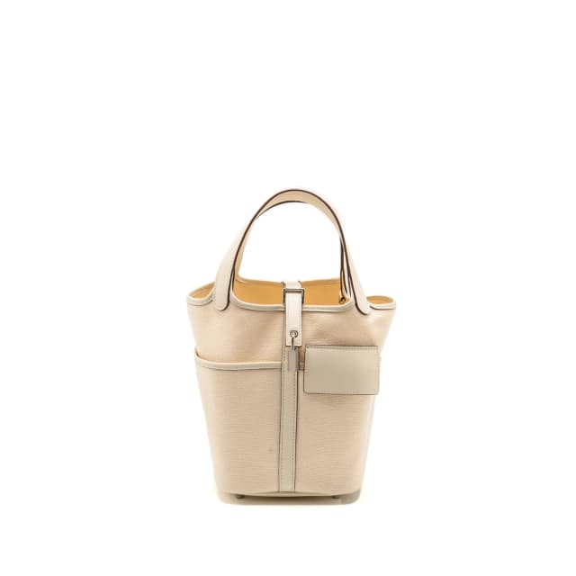 Hermès Cargo Picotin 18 Lock Bag Toile Canvas / Swift Nata SHW Stamp Z in Swift leather from EMIER, photo 1 of 1