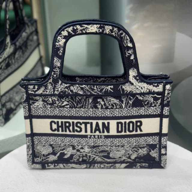 Dior Mini Book Tote in Blue Canvas from Revivre, photo 1 of 1