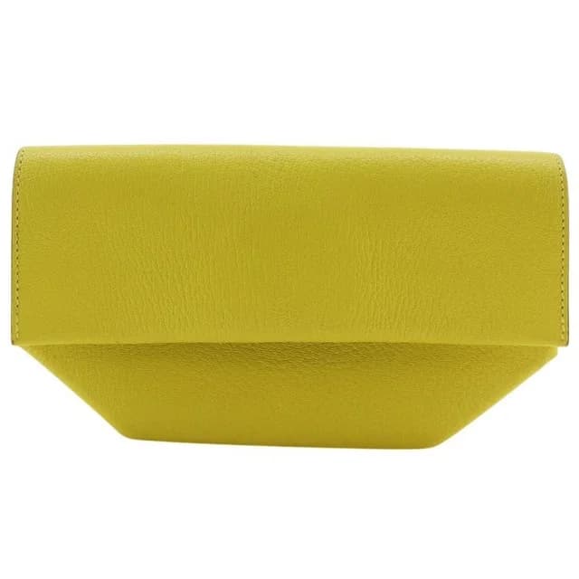 Hermès Opry Chevre Lime Yellow Green Clutch Bag in Green Goatskin from The Reluxe, photo 1 of 1