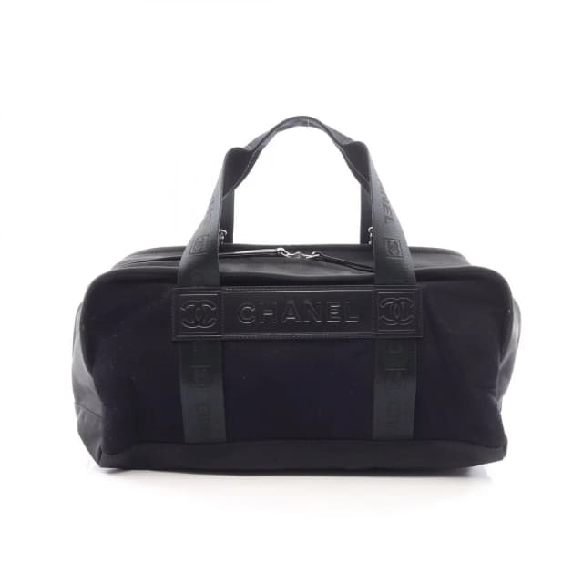 Chanel Tote Sports Line Black Wool Leather Mini Boston Bag in Black Wool from The Reluxe, photo 1 of 1