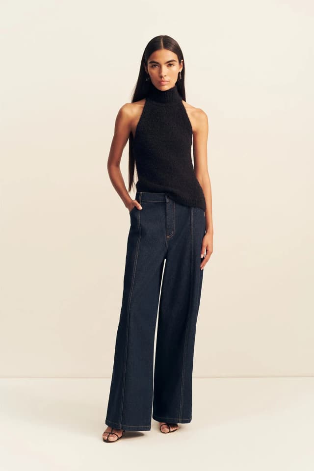 Shona Joy KORINE RACER BACK TOP - BLACK, image 1 of 1 from Shona Joy
