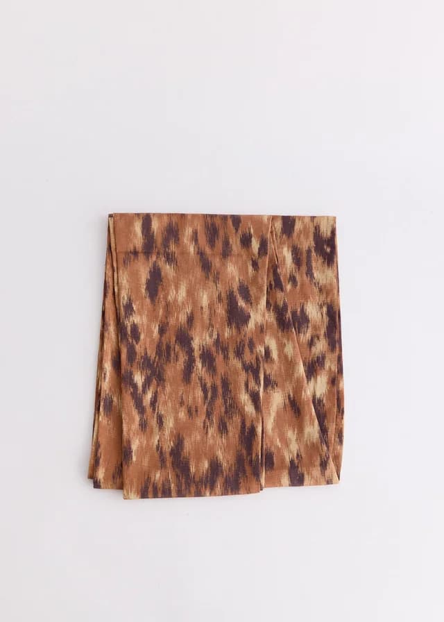 Ganni Printed Wrap Scarf in Burro ZZT, image 1 of 1 from Incu
