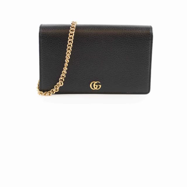 Gucci GG Marmont Wallet on Chain Black in Black Leather from The Purse Affair, photo 1 of 1