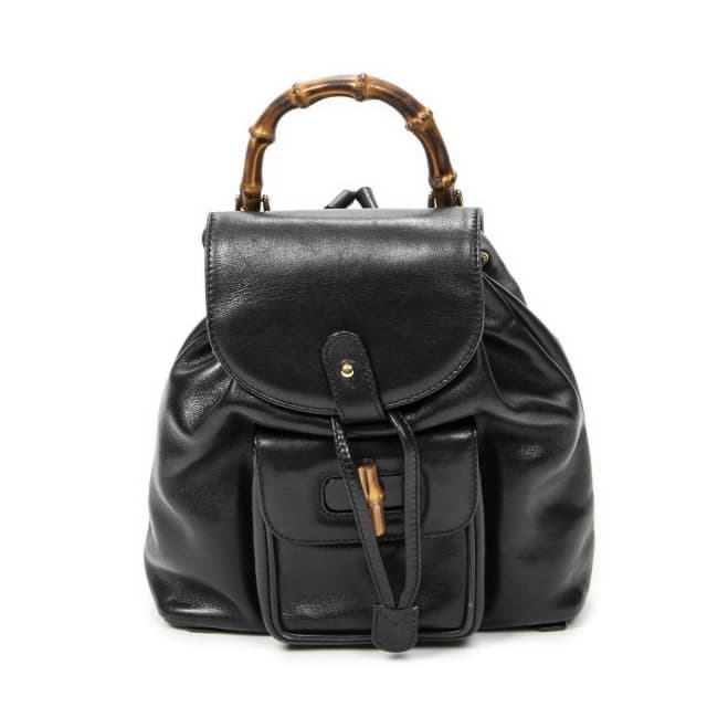 Gucci Mini Bamboo Backpack Black Calfskin Leather in Black Calfskin from The Reluxe, photo 1 of 1