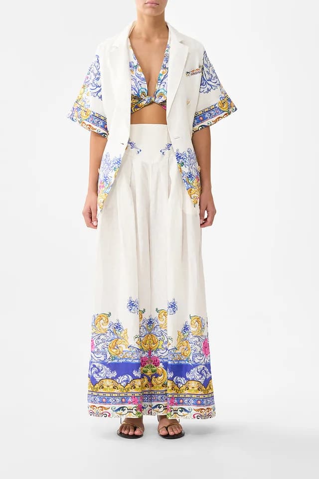 Camilla eBoutique CORSET WAIST WIDE LEG PANT MILLA IN SEVILLA, image 1 of 1 from CAMILLA