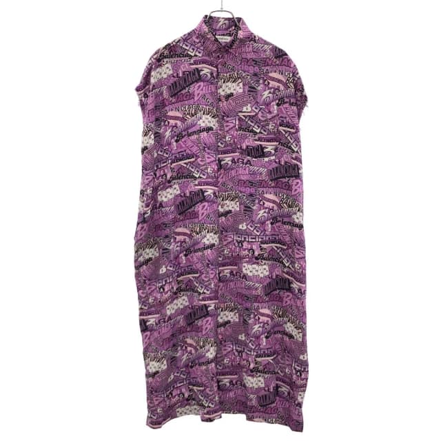 Balenciaga Graffiti Silk Dress Purple 34 in Purple Silk from The Reluxe, photo 1 of 1