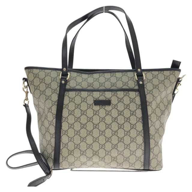 Gucci 2-Way Tote Bag GG Supreme Leather Dark Brown in Brown Leather from The Reluxe, photo 1 of 1