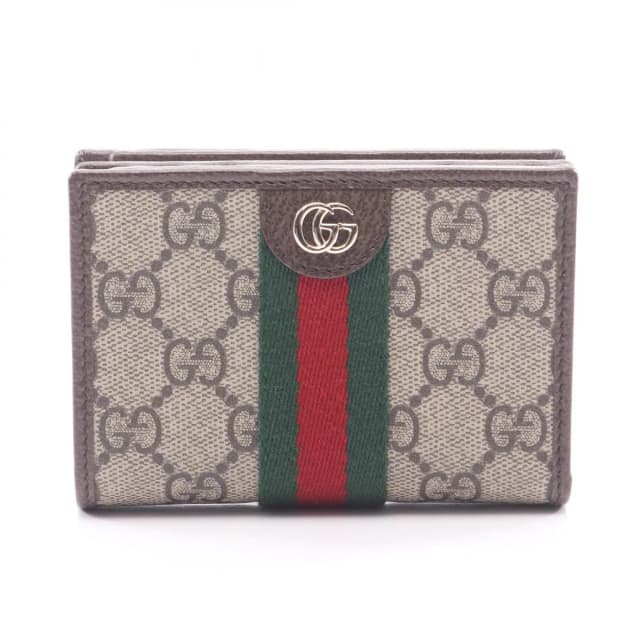 Gucci Bifold Wallet Ophidia Small GG Supreme Beige Brown Leather in Brown Leather from The Reluxe, photo 1 of 1